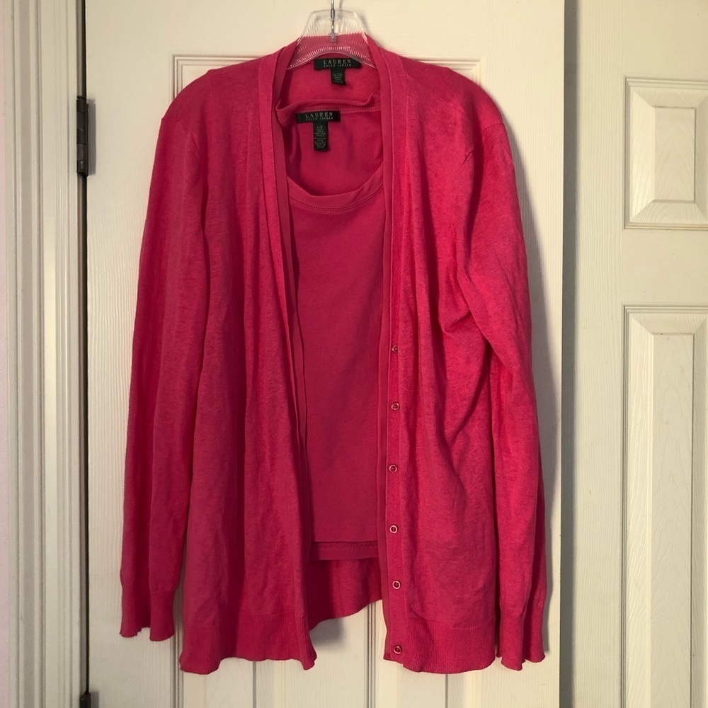 Lauren Ralph Lauren Pink Cardigan Sweater